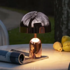 Tom Dixon Akku-Tischlampe BELL PORTABLE, kupfer, 28 cm IP44
