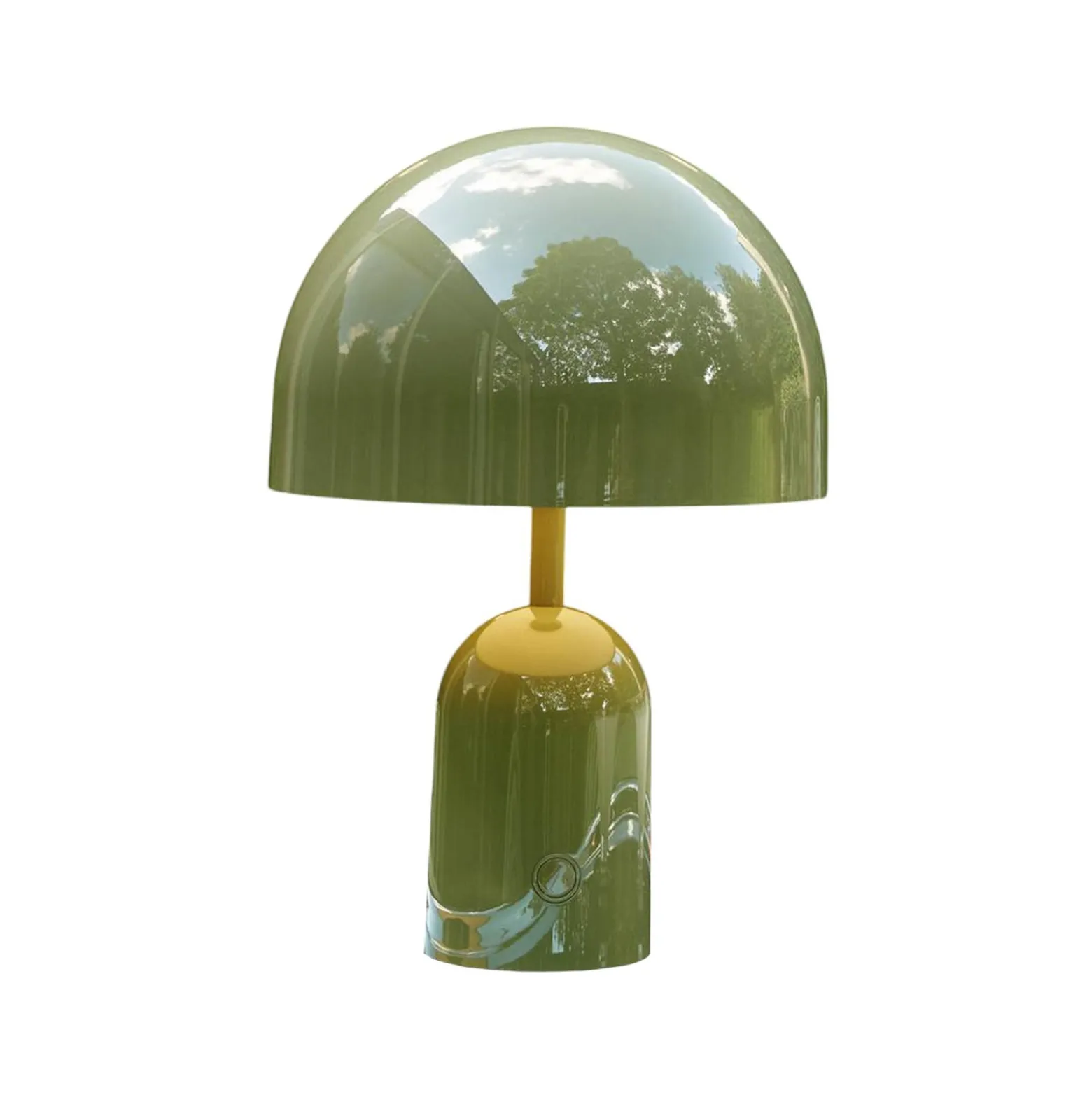Tom Dixon Akku-Tischlampe BELL PORTABLE, moosgrün 28 cm IP44