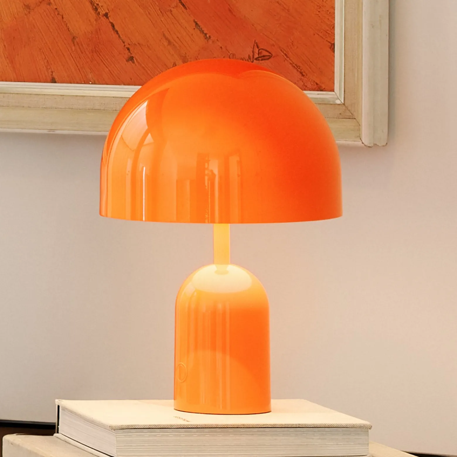 Tom Dixon Akku-Tischlampe BELL PORTABLE, rot, 28 cm IP44