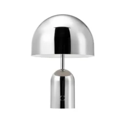 Tom Dixon Akku-Tischlampe BELL PORTABLE, silber, 28 cm IP44