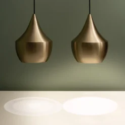 Tom Dixon Beat Fat LED-Pendelleuchte, messing