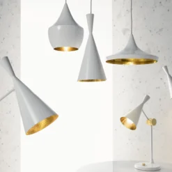 Tom Dixon Beat Fat LED-Pendelleuchte, weiß