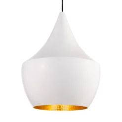 Tom Dixon Beat Fat LED-Pendelleuchte, weiß