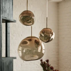 Tom Dixon Hängeleuchte Melt, Ø 28 cm, bronzefarben, Fassung