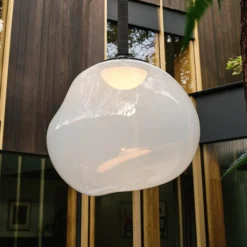 Tom Dixon LED-Akku-Terrassenlampe Melt large, opal, 57 cm