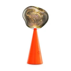 Tom Dixon LED-Akku-Tischlampe Melt fluoro/rot Höhe 29cm IP44