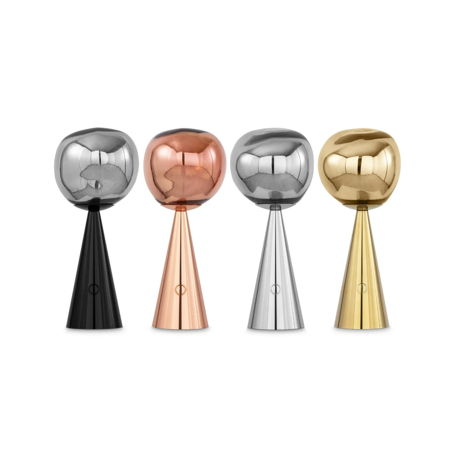 Tom Dixon LED-Akku-Tischlampe Melt, goldfarben, Höhe 29 cm