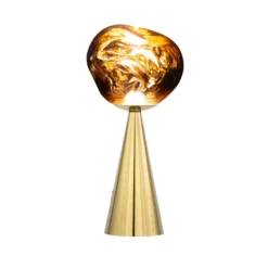 Tom Dixon LED-Akku-Tischlampe Melt, goldfarben, Höhe 29 cm