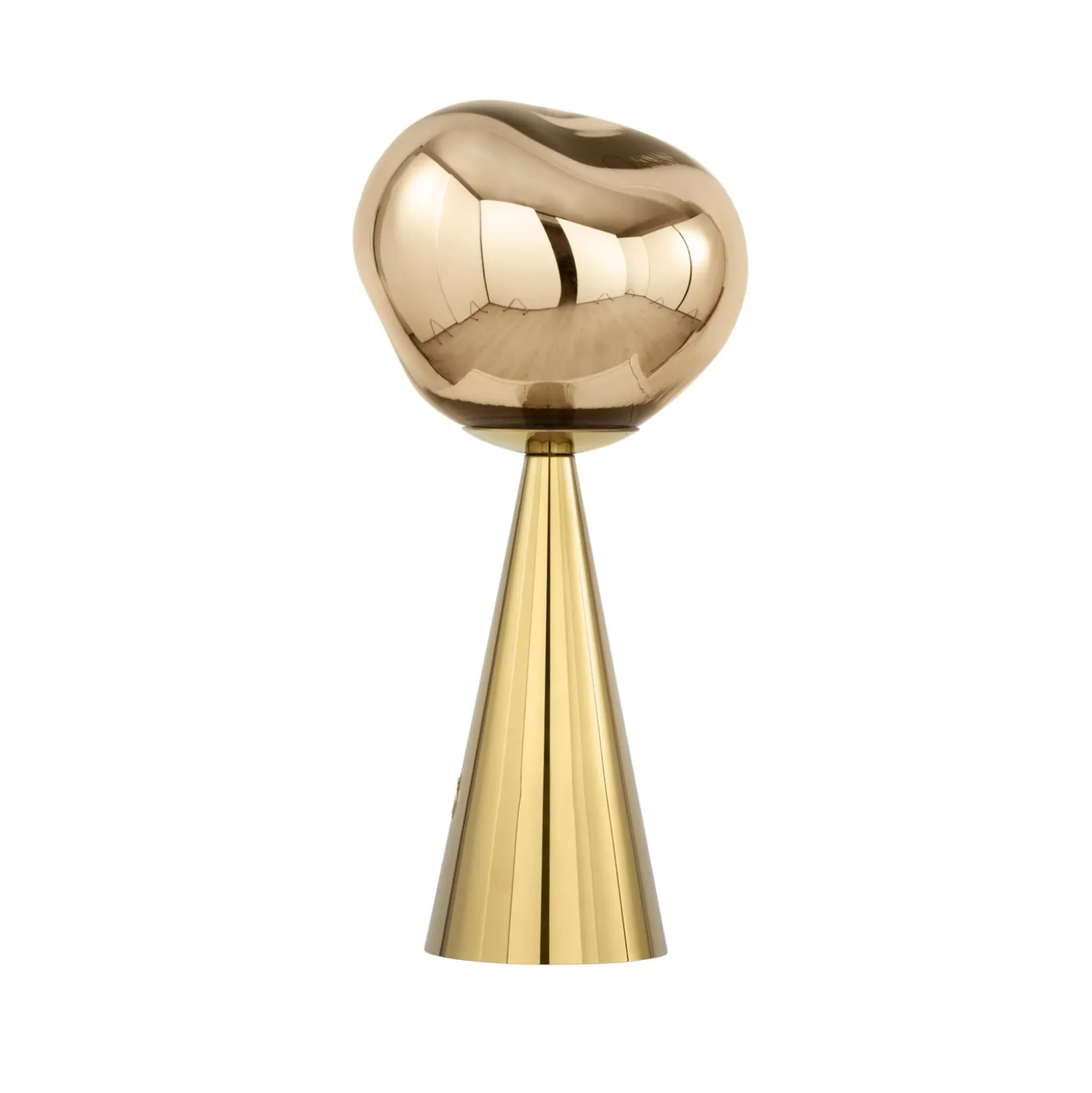 Tom Dixon LED-Akku-Tischlampe Melt, goldfarben, Höhe 29 cm