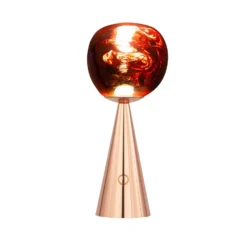 Tom Dixon LED-Akku-Tischlampe Melt, kupferfarben, Höhe 29 cm