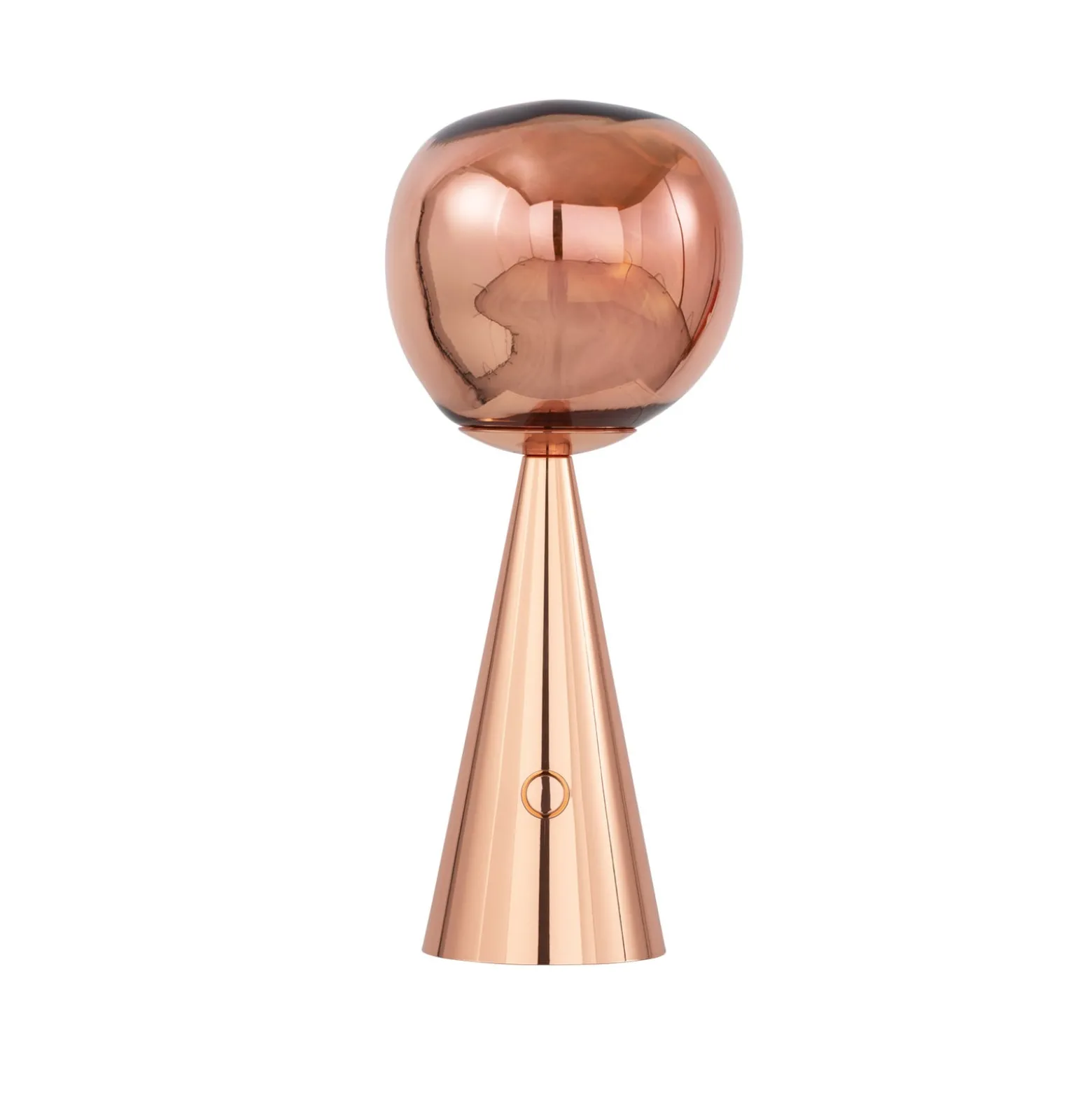 Tom Dixon LED-Akku-Tischlampe Melt, kupferfarben, Höhe 29 cm