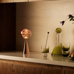 Tom Dixon LED-Akku-Tischlampe Melt, kupferfarben, Höhe 29 cm