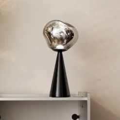 Tom Dixon LED-Akkutischlampe Melt Portable, schwarz, 29 cm