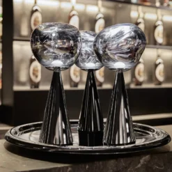 Tom Dixon LED-Akkutischlampe Melt Portable, silber, 29 cm