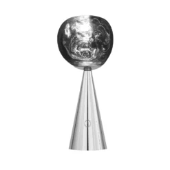 Tom Dixon LED-Akkutischlampe Melt Portable, silber, 29 cm