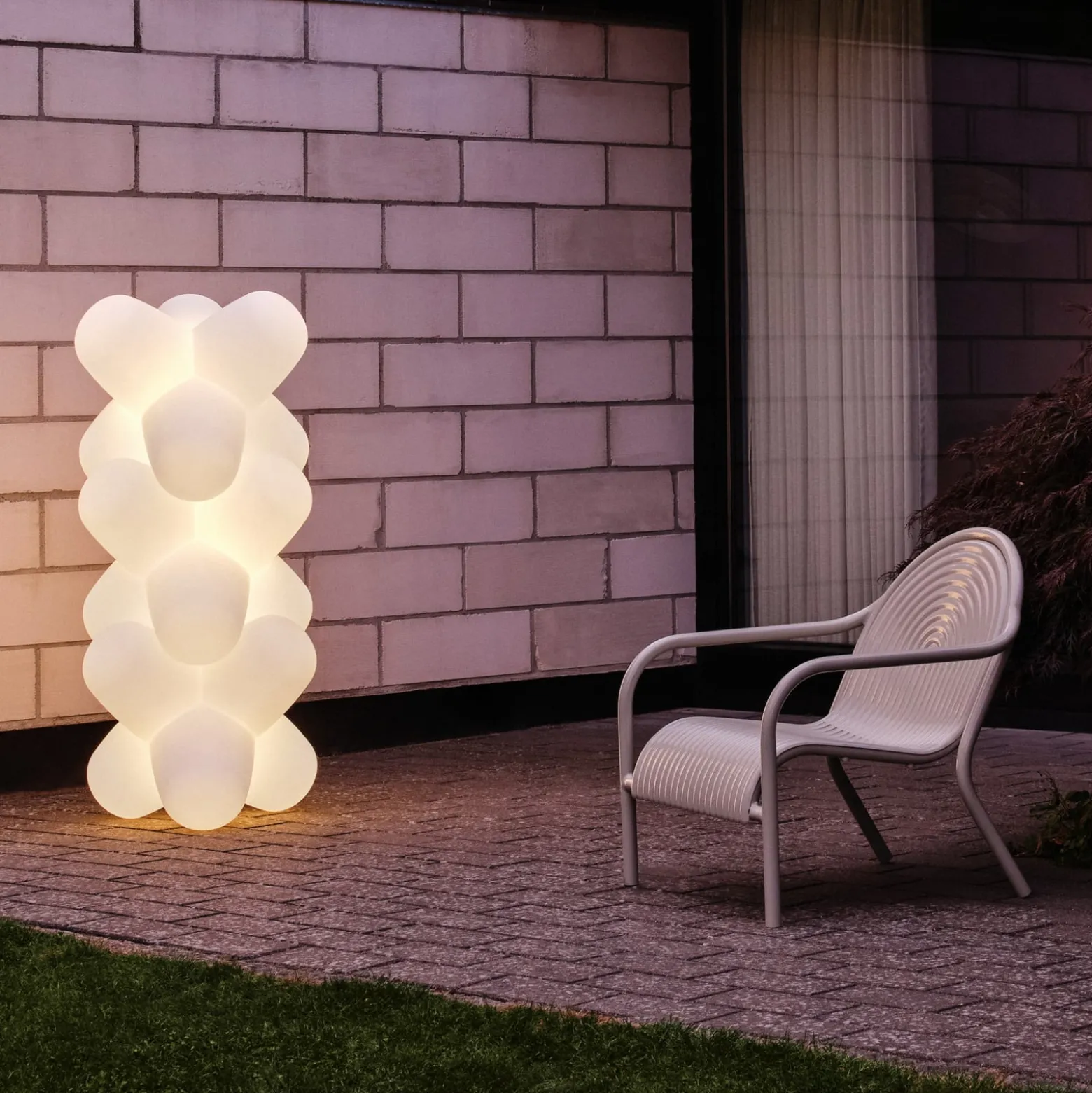 Tom Dixon LED-Akku-Tischleuchte JACK, weiß, 58 x 58 cm, IP65