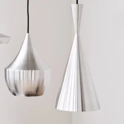 Tom Dixon LED-Hängelampe Beat Fat Unbeaten, aluminiumfarben