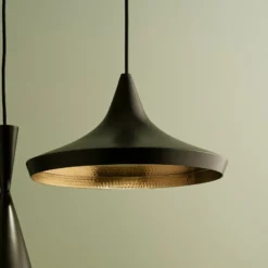 Tom Dixon LED-Hängelampe Beat Flat, schwarz, Ø 56 cm