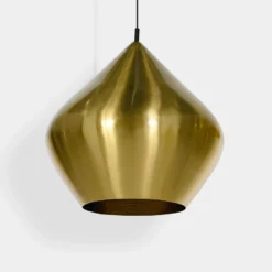 Tom Dixon LED-Hängelampe Beat Stout, messingfarben, Ø 52 cm