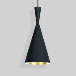 Tom Dixon LED-Hängelampe Beat Tall, messingfarben, Ø 19 cm
