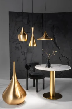 Tom Dixon LED-Hängelampe Beat Wide, messingfarben, Ø 36 cm