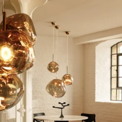 Tom Dixon LED-Hängelampe Melt, Ø 50 cm, bronzefarben