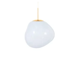 Tom Dixon LED-Hängelampe Melt, Ø 50 cm, opal/goldfarben