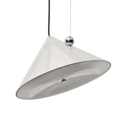 Tom Dixon LED-Hängelampe Pose, grau-beige, Ø 43 cm Stahl dim