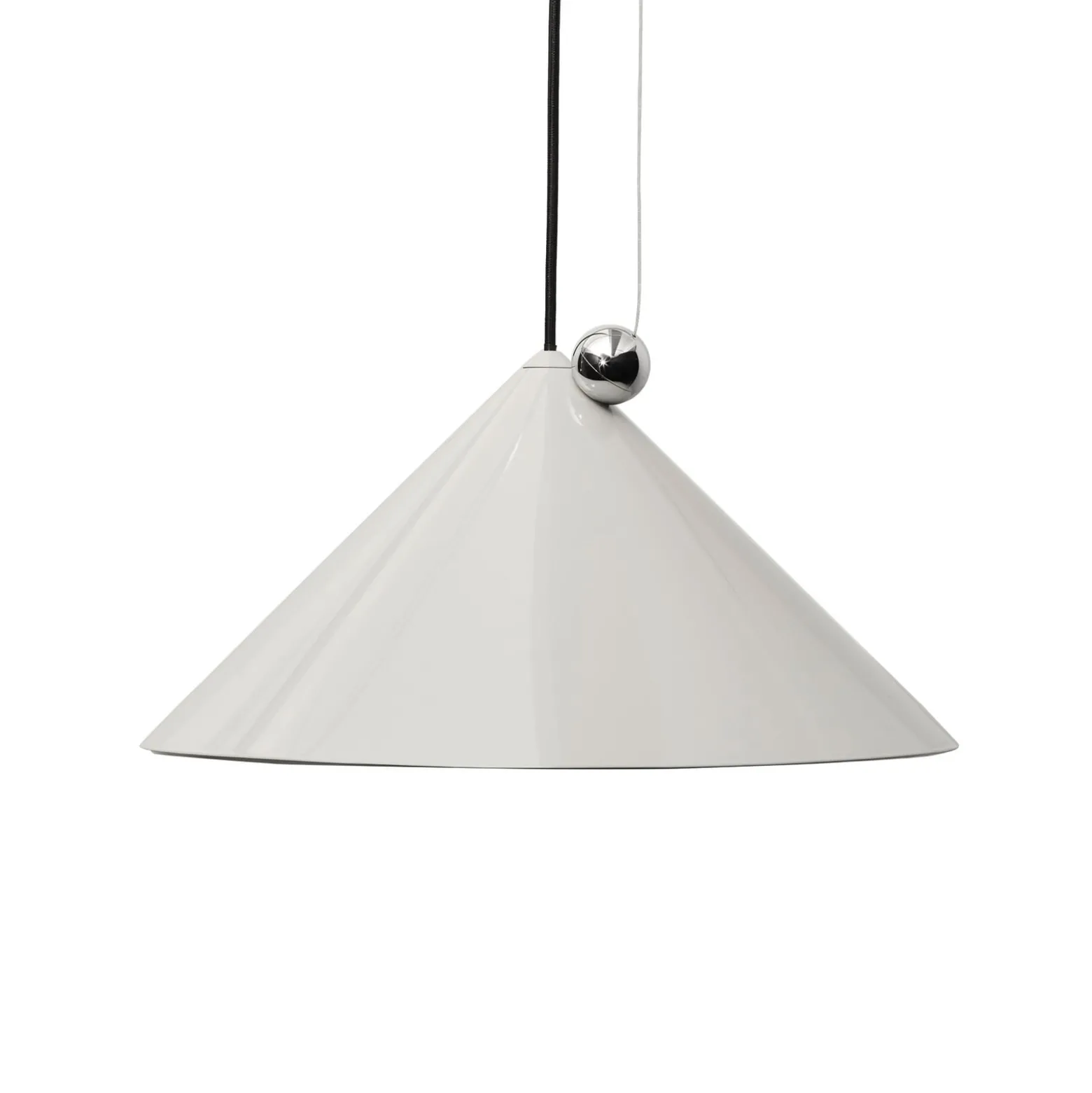 Tom Dixon LED-Hängelampe Pose, grau-beige, Ø 43 cm Stahl dim