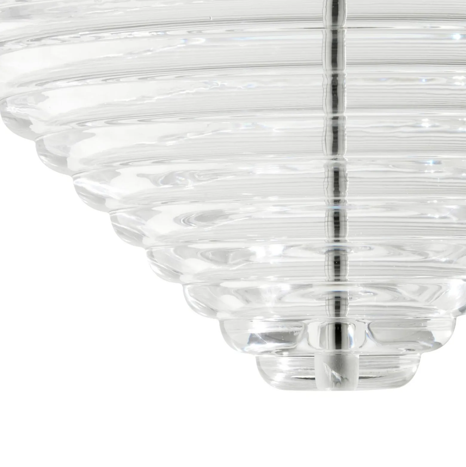 Tom Dixon LED-Hängelampe Press Cone, klar, Ø 34 cm, 927