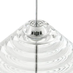 Tom Dixon LED-Hängelampe Press Cone, klar, Ø 34 cm, 927