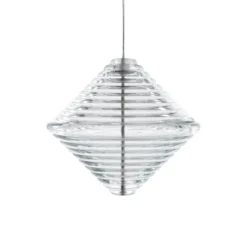 Tom Dixon LED-Hängelampe Press Cone, klar, Ø 34 cm, 927