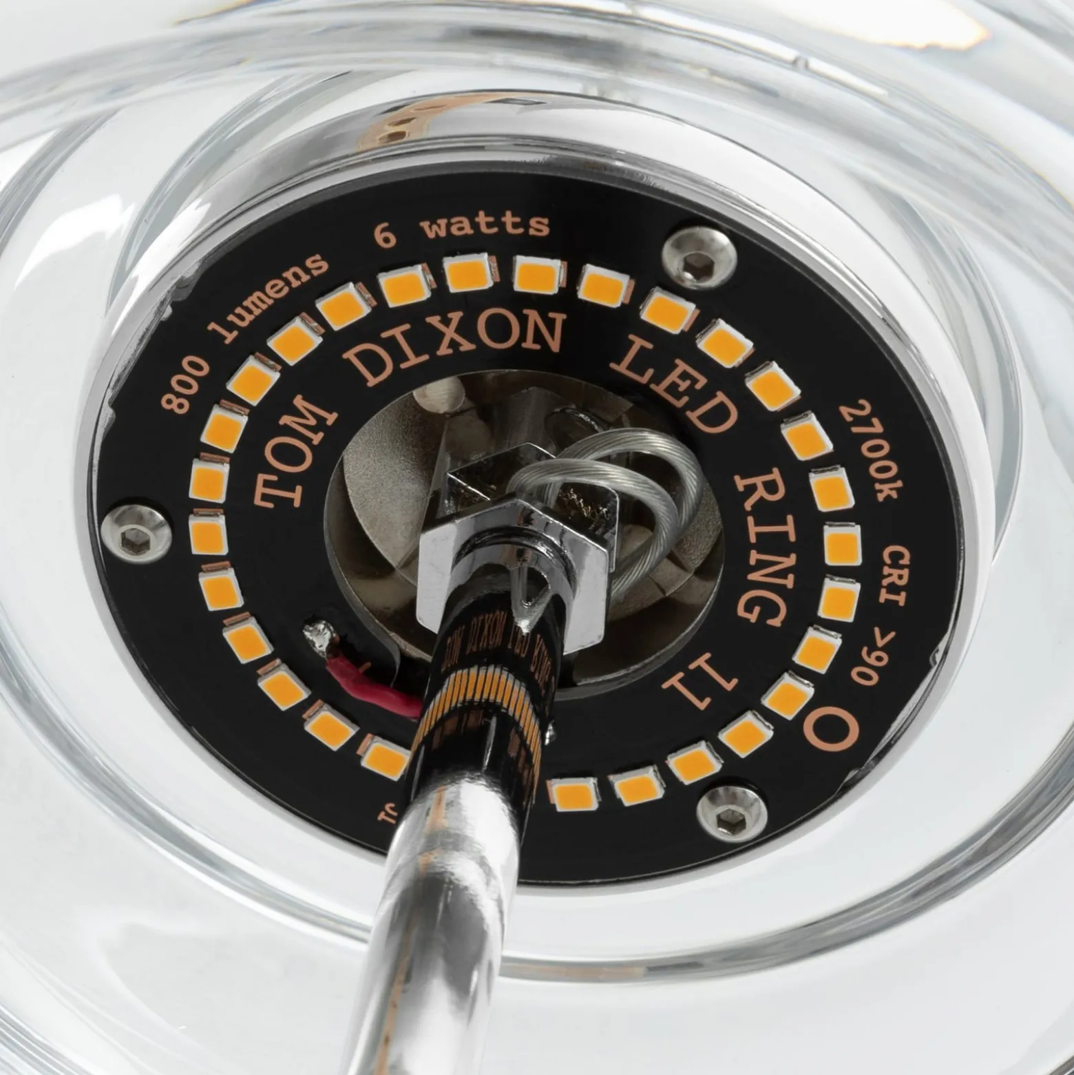 Tom Dixon LED-Hängelampe Press Sphere, klar, Ø 14 cm, 927