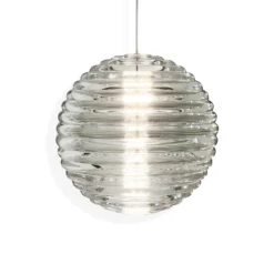 Tom Dixon LED-Hängelampe Press Sphere, klar Ø 30 cm 927 Glas