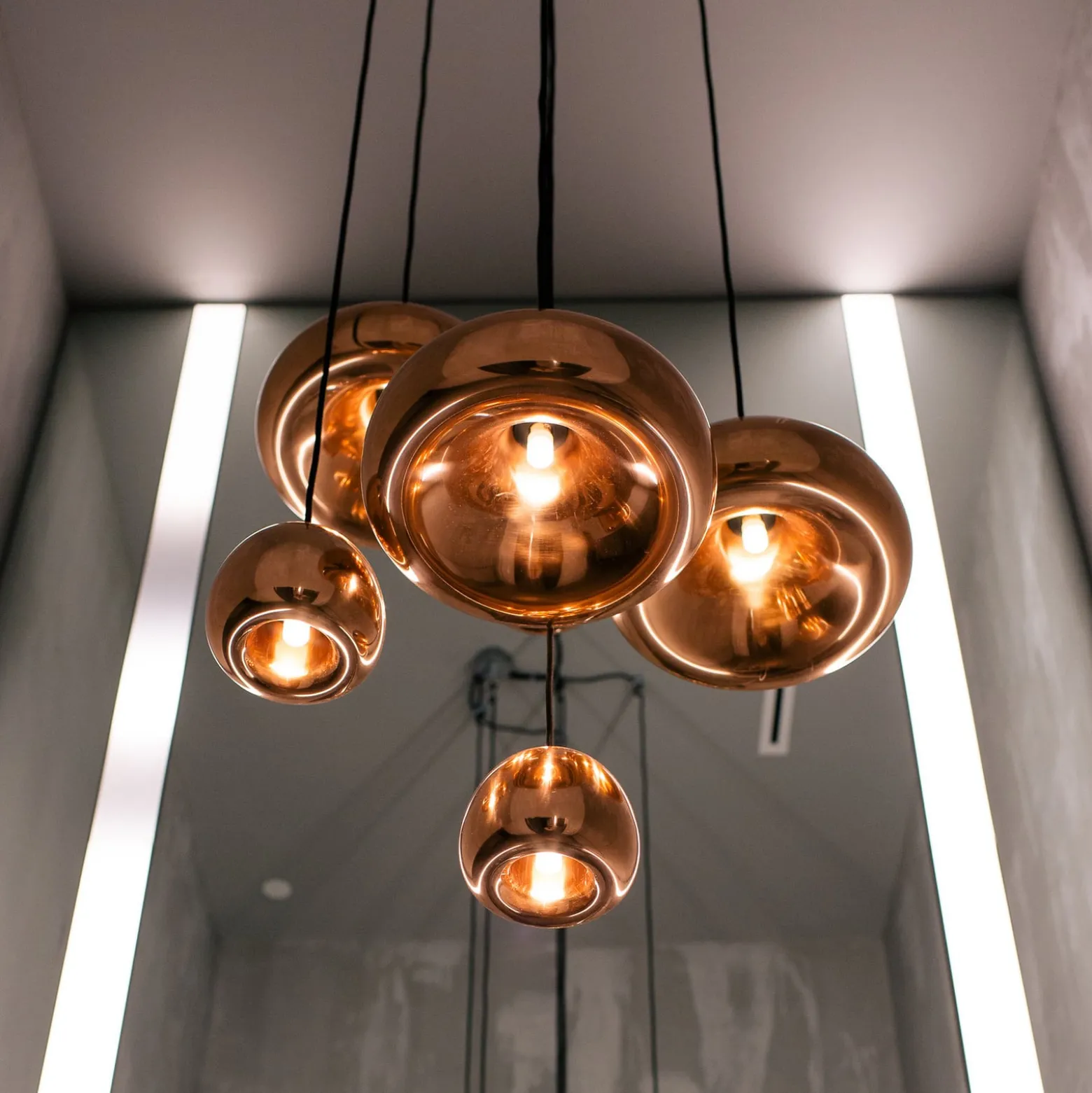 Tom Dixon LED-Hängelampe Void mini, Kupfer