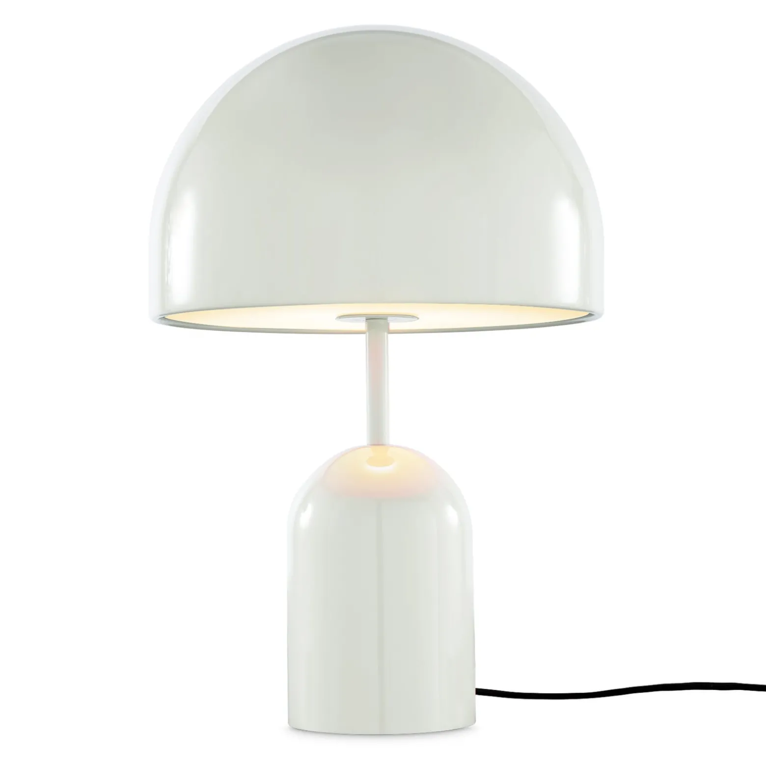 Tom Dixon LED-Tischlampe Bell, hellgrau, Höhe 43 cm, dimmbar