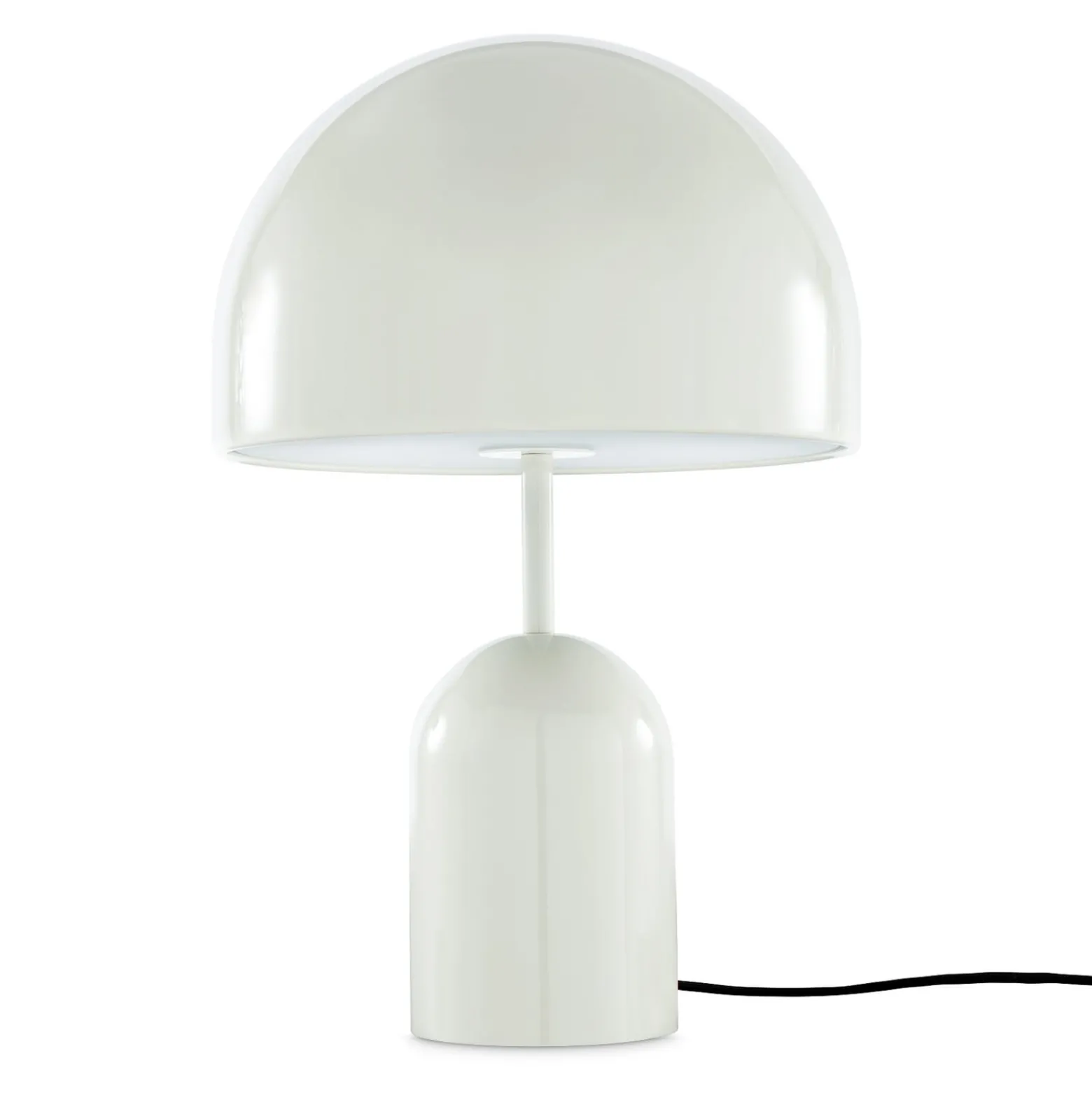 Tom Dixon LED-Tischlampe Bell, hellgrau, Höhe 43 cm, dimmbar
