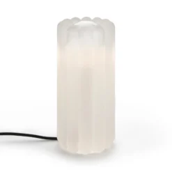 Tom Dixon LED-Tischleuchte Press, Glas gefrostet, Höhe 24 cm