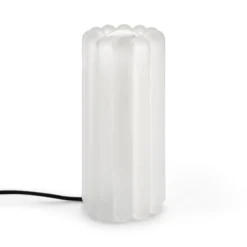 Tom Dixon LED-Tischleuchte Press, Glas gefrostet, Höhe 24 cm