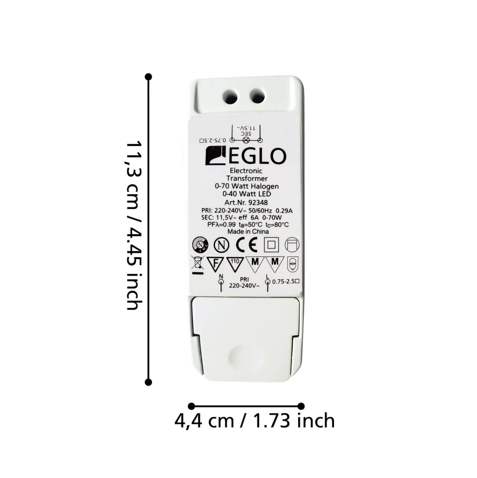 Transformator 92348 11,5V 0-40W LED, 0-70W Halogen
