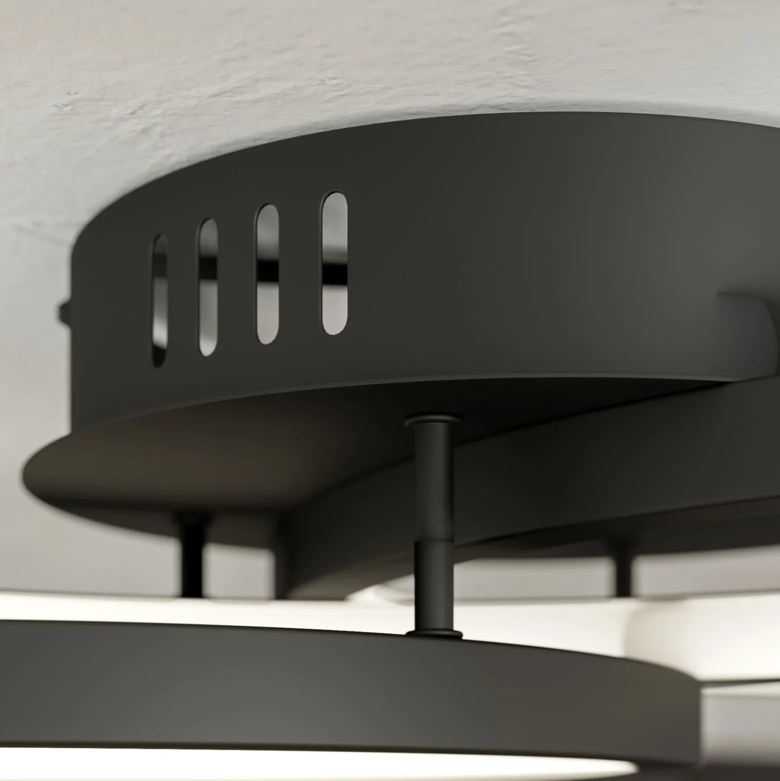 Trio WiZ Aaron smarte LED-Deckenleuchte, anthrazit