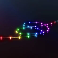 Twinkly Dots LED-Kette RGB, schwarz, IP44, 10m