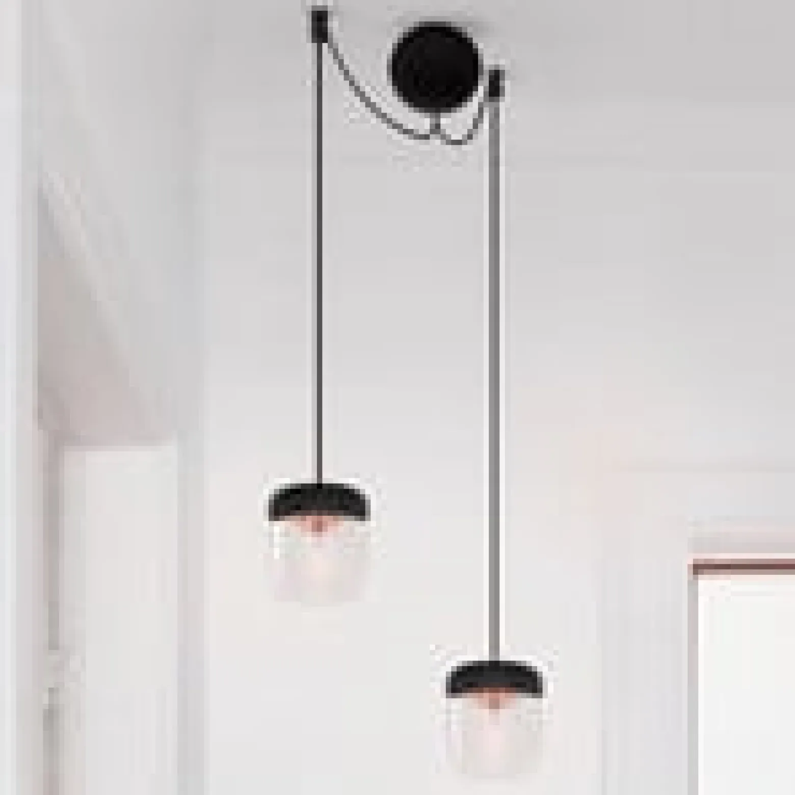 UMAGE Acorn Pendellampe 2-flg. schwarz/kupfer