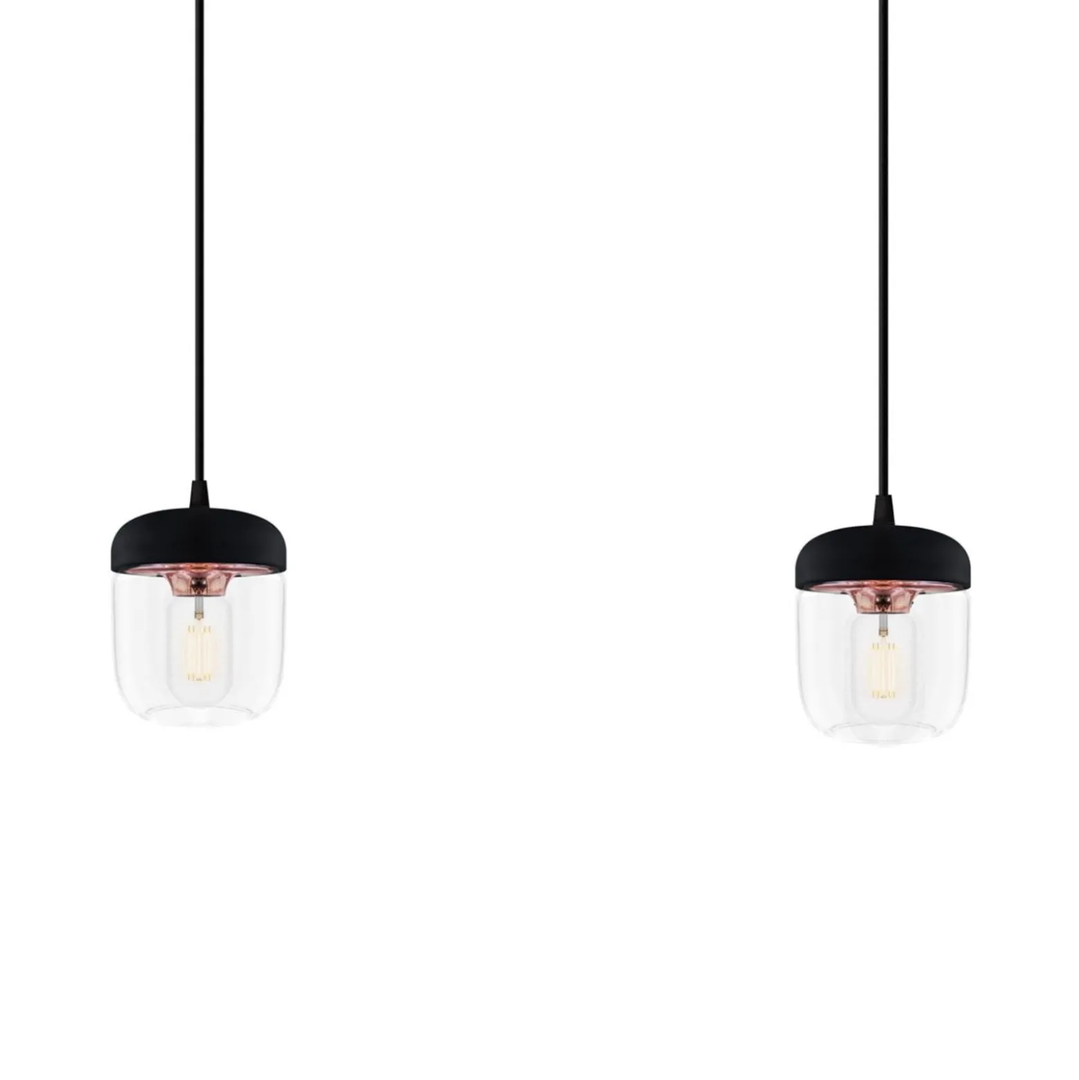 UMAGE Acorn Pendellampe 2-flg. schwarz/kupfer