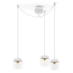 UMAGE Acorn Pendellampe 3fl weiß/messing