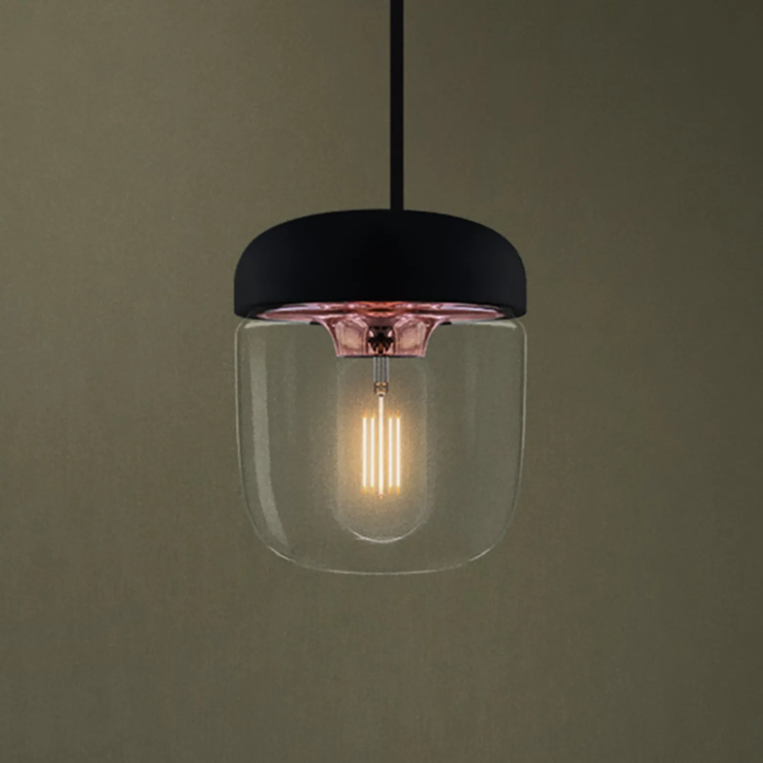 UMAGE Acorn Pendellampe schwarz/kupfer