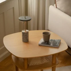 UMAGE Akkuleuchte Asteria MOVE MINI, marmorgrau/stahl, IP44