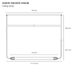 UMAGE Hängeleuchte LEMON SQUEEZE LINEAR, messing 138 cm GU10