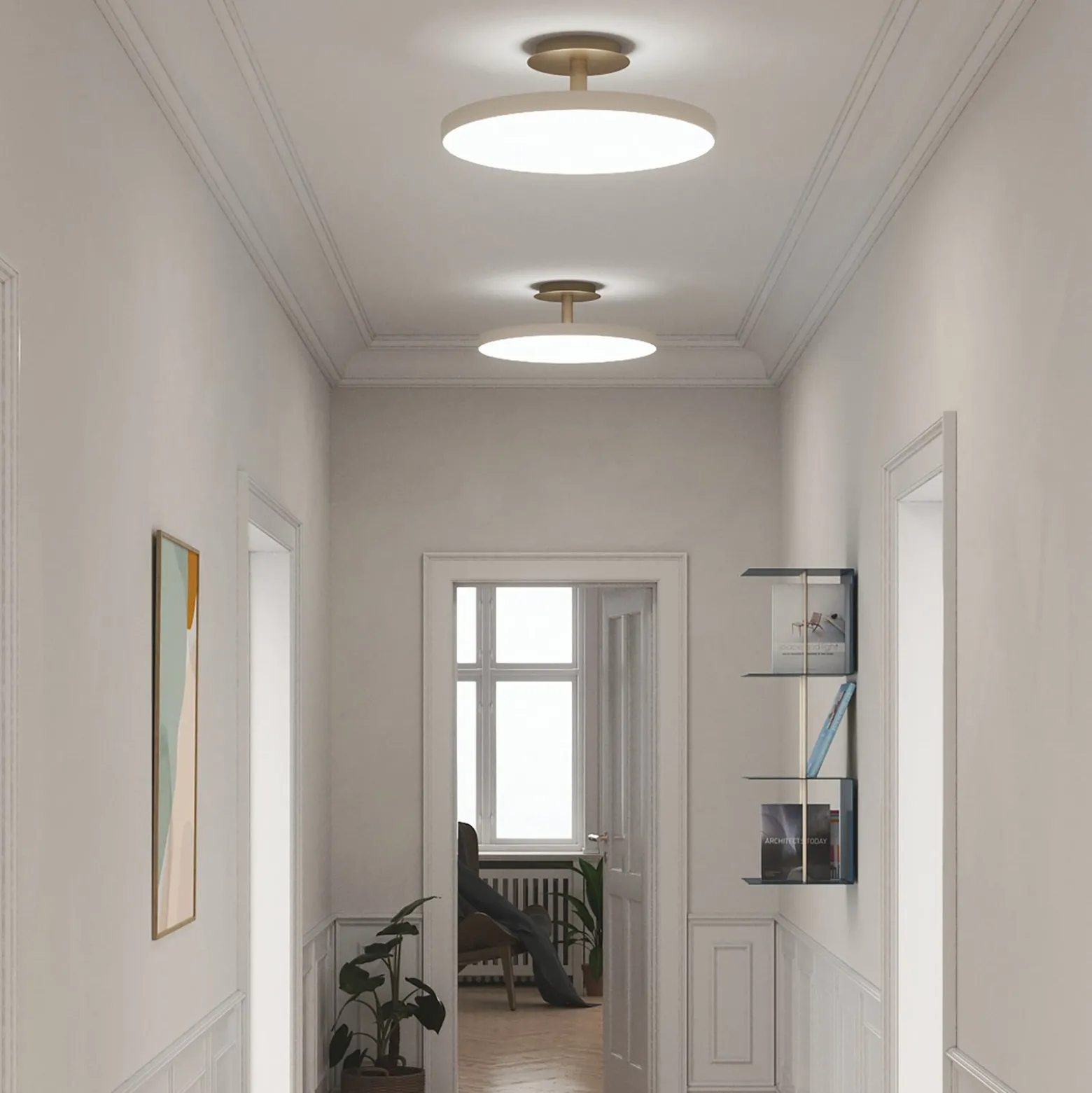 UMAGE LED-Deckenlampe Asteria UP PLUS, perlweiß, Ø 31 cm CCT