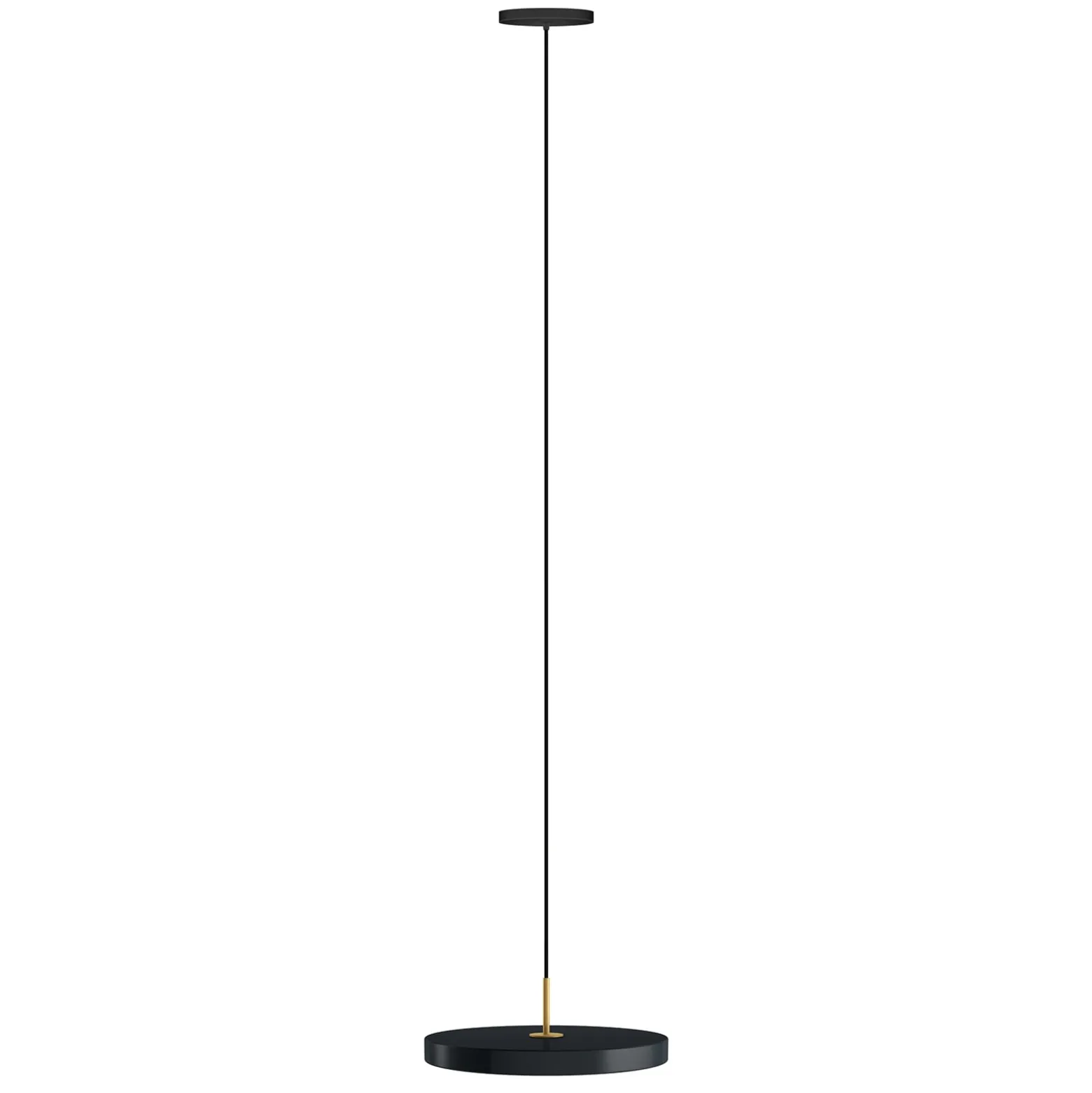 UMAGE LED-Hängelampe Asteria Mini, anthrazit/messing Ø 31 cm